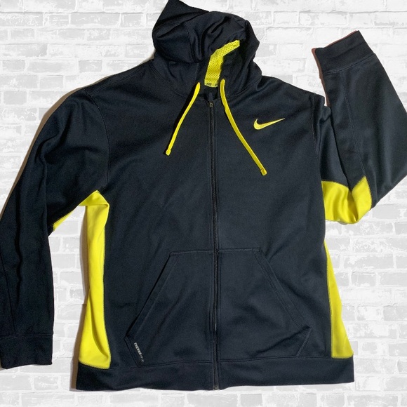 black and yellow nike sweater